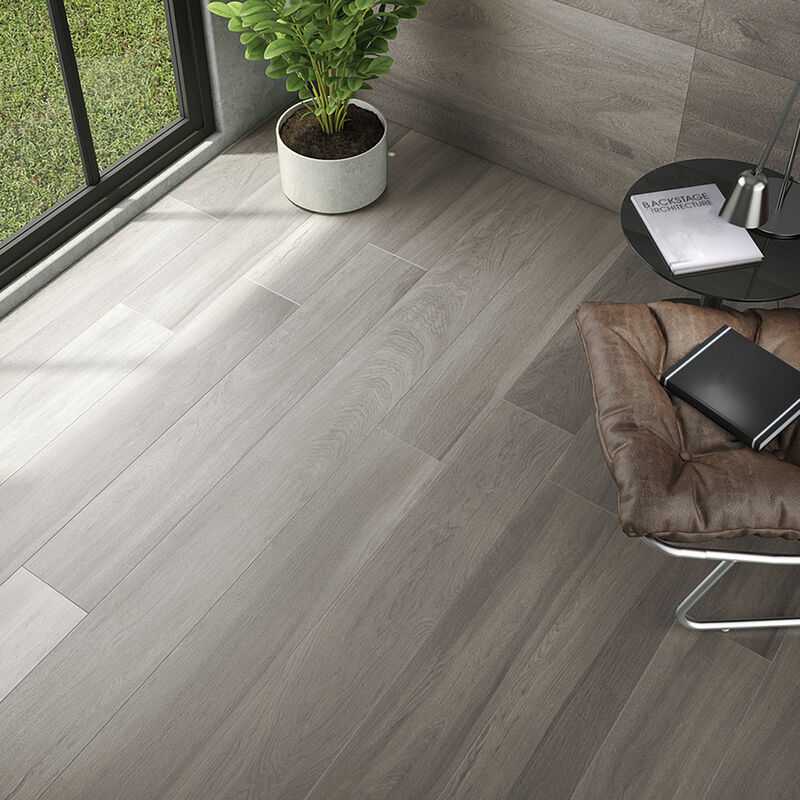 PORCELANATO ESMALTADO GUAYACAN GRIS MATE 14.5X90 CM