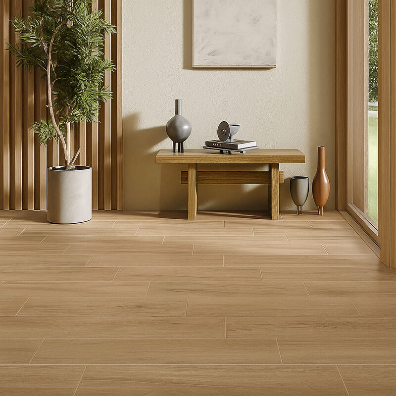 SEMIGRES ESMALTADO SUNWOOD MIEL MATE 15X66 CM