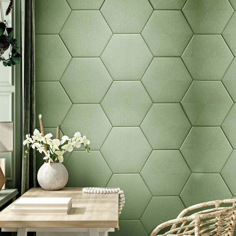 SEMIGRES ESMALTADO HEX CONNECT GREEN MATE 22.8X22.8 CM