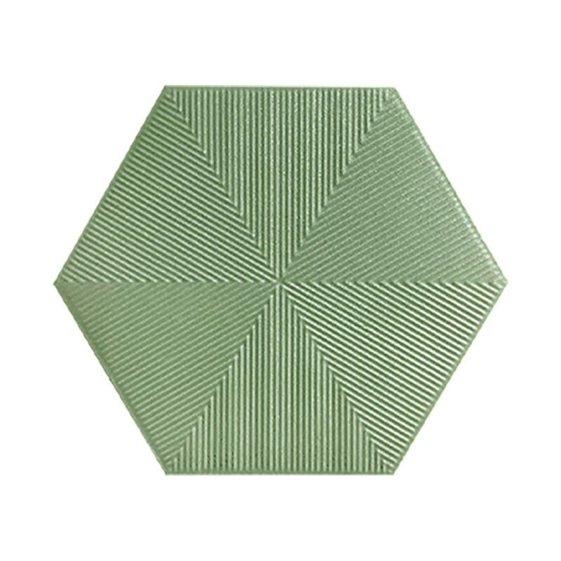 SEMIGRES ESMALTADO HEX CONNECT GREEN MATE 22.8X22.8 CM