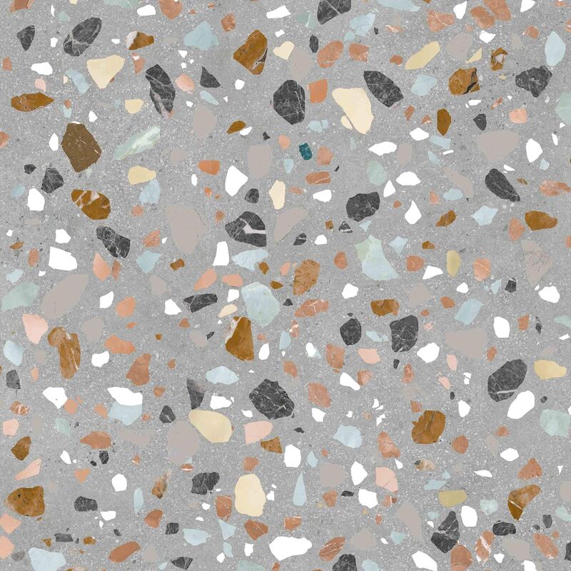 PORCELANATO ESMALTADO ORBIT TERRAZO GREY MATE 60X60 CM