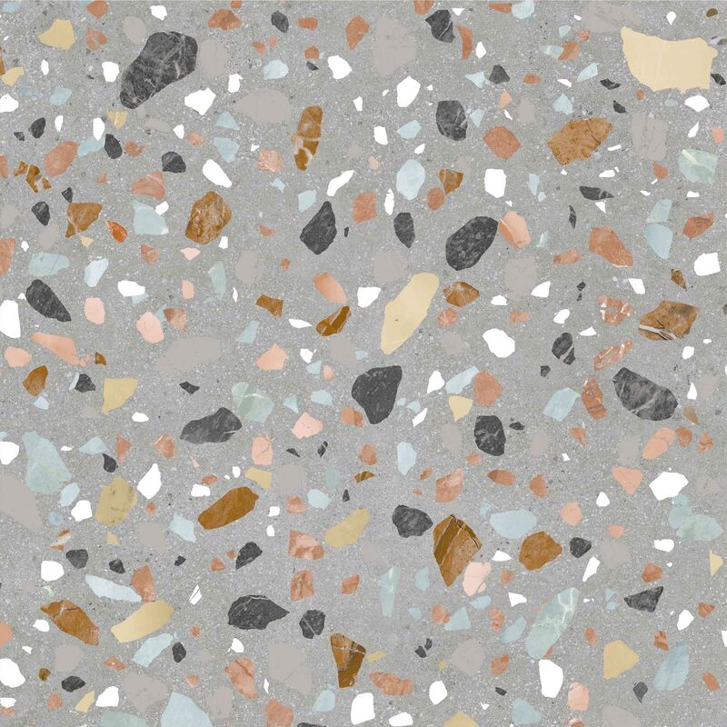 PORCELANATO ESMALTADO ORBIT TERRAZO GREY MATE 60X60 CM
