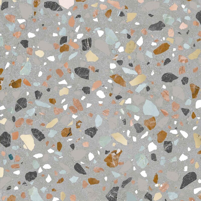 PORCELANATO ESMALTADO ORBIT TERRAZO GREY MATE 60X60 CM