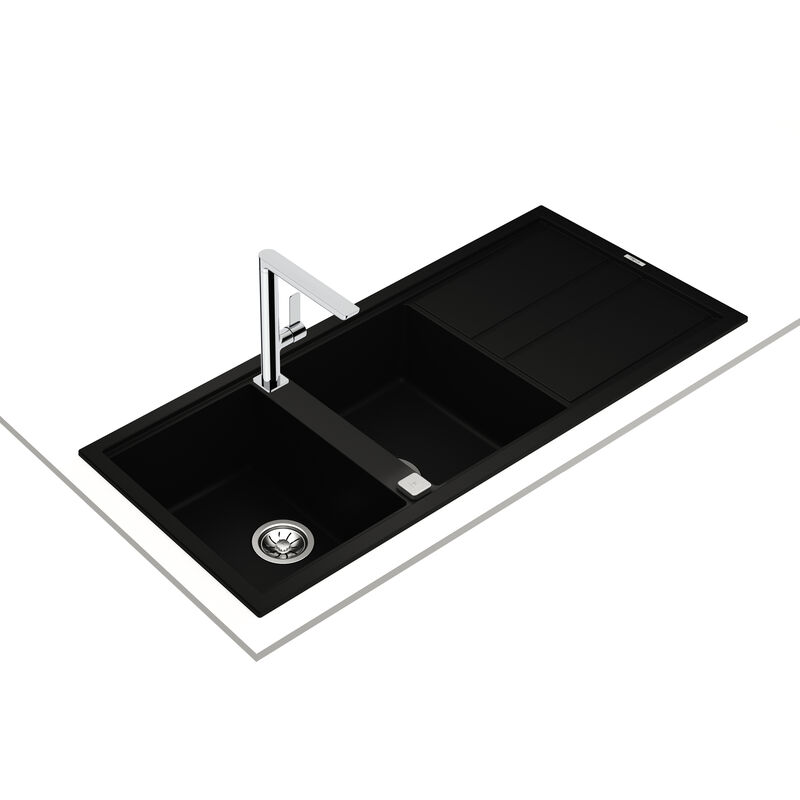 LAVADERO DE SOBREPONER NOVA 2 POZAS 116X51X20 CM