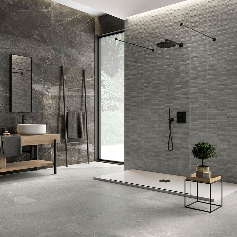 CERÁMICO ESMALTADO FLAGSTONE CENERE MATE 40X120 CM