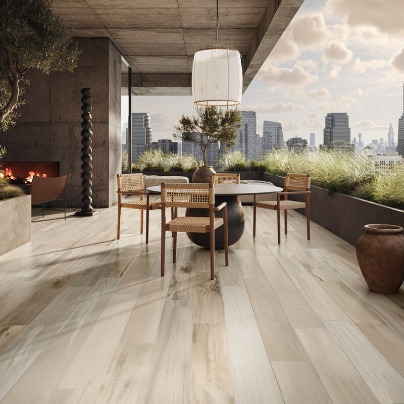 PORCELANATO ESMALTADO WOOD DESIGN LIGHT WALNUT MATE 19.8X119.80 CM