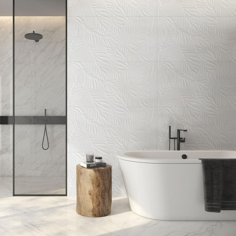 ARGENTA CERÁMICO ESMALTADO BLANCO SAVAGE MATE 60X120 CM (CA 1.44)