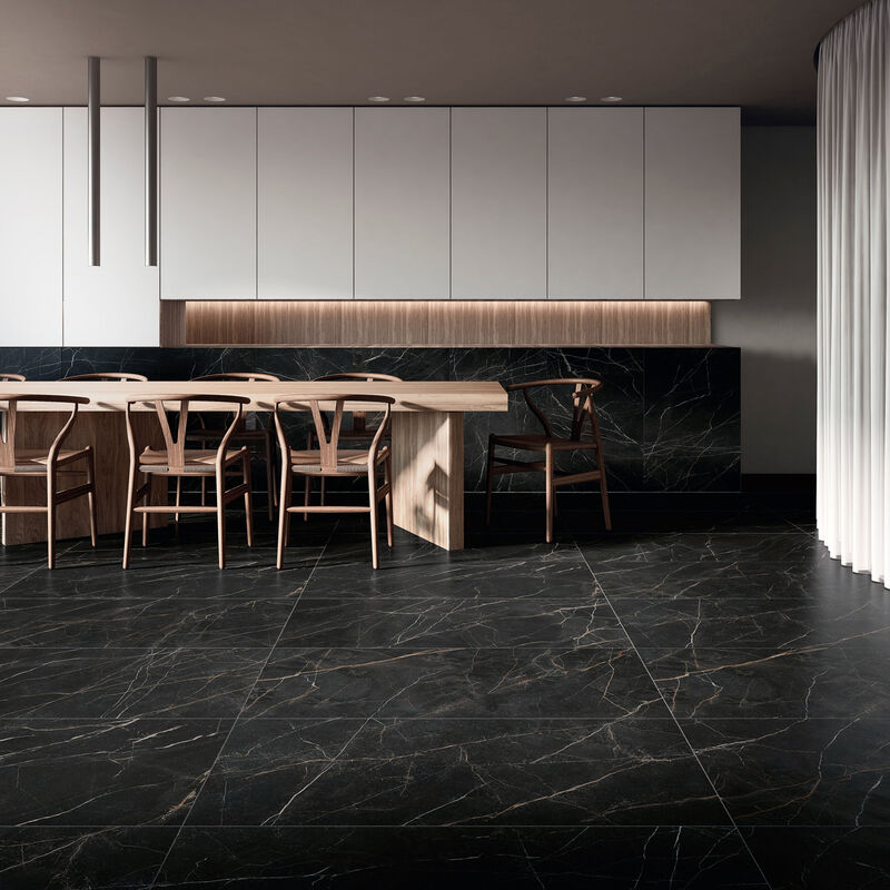 PORCELANATO NO ESMALTADO LAURENT NEGRO ANTICATTO MATE 60X120 CM
