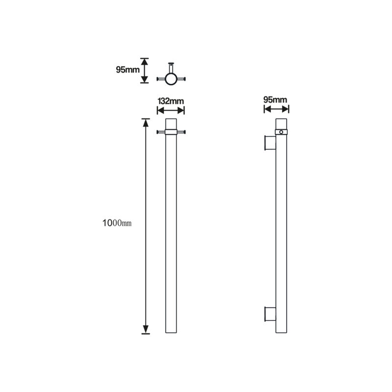 TOALLERO ELÉCTRICO CONQUISTA TIPO BARRA 4X100 CM GOLD MATE 28W 220V