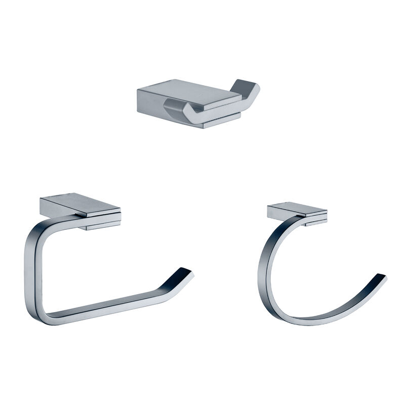 SET DE ACCESORIOS 3 PIEZAS ASIS CR(1 PERCHERO, 1 PORTARROLLO Y 1 TOALLERO DE MANO)
