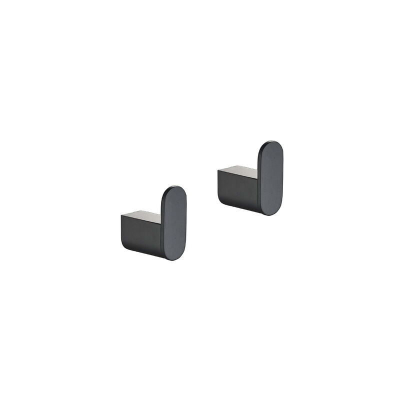 SET DE ACCESORIOS 5 PZAS STYLE NEG MATE (2PERCHEROS,1 PORTARROLLO ,1 TOALLERO DE MAN
