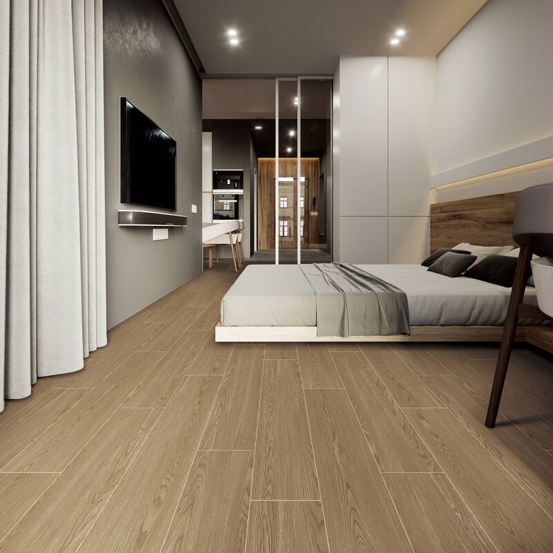 GRES PORCELÁNICO ESMALTADO COUNTRY BROWN MATE 20X100 CM