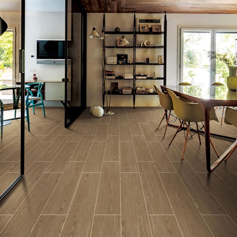 GRES PORCELÁNICO ESMALTADO COUNTRY BROWN MATE 20X100 CM