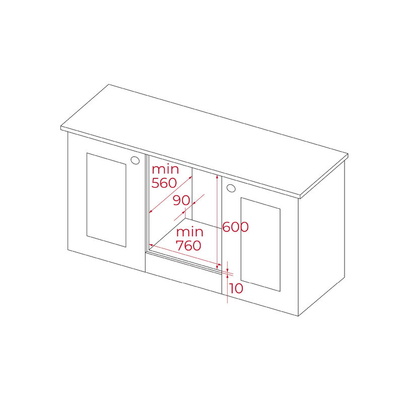 HORNO ELÉCTRICO HLF-8400-BK 76 CM 77 LITROS 76X56X58 CM