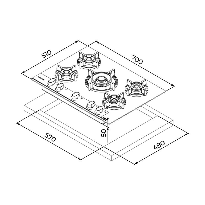 COMBO DE COCINA HLB 85-G1+DVI 88-G1+GBC-75-G1
