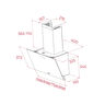 CAMPANA DE PARED DVN 97050 TTC BK 89.8X19.2X68.5 CM
