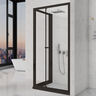 KLIPEN MAMPARA PARA DUCHA ESQUINADA TIPO CABINA STELLAR NEGRO MATE 90X90X198CM 8MM