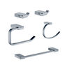 SET DE ACCESORIOS 5 PIEZAS ASIS CR(2 PERCHEROS, 1 PORTARROLLO, 1 TOALLERO DE MANO Y