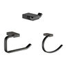 SET DE ACCESORIOS 3 PZAS ASIS NEG MATE(1PERCHERO,1 PORTARROLLO Y 1 TOALLERO DE MANO