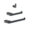 SET DE ACCESORIOS 3 PZAS STYLE NEG MATE 1 PERCHERO,1 PORTARROLLO, 1 TOALLERO DE MAN