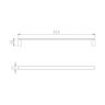 TOALLERO BARRA 60CM CENTURY REDONDO A PARED DARK ROSE GOLD